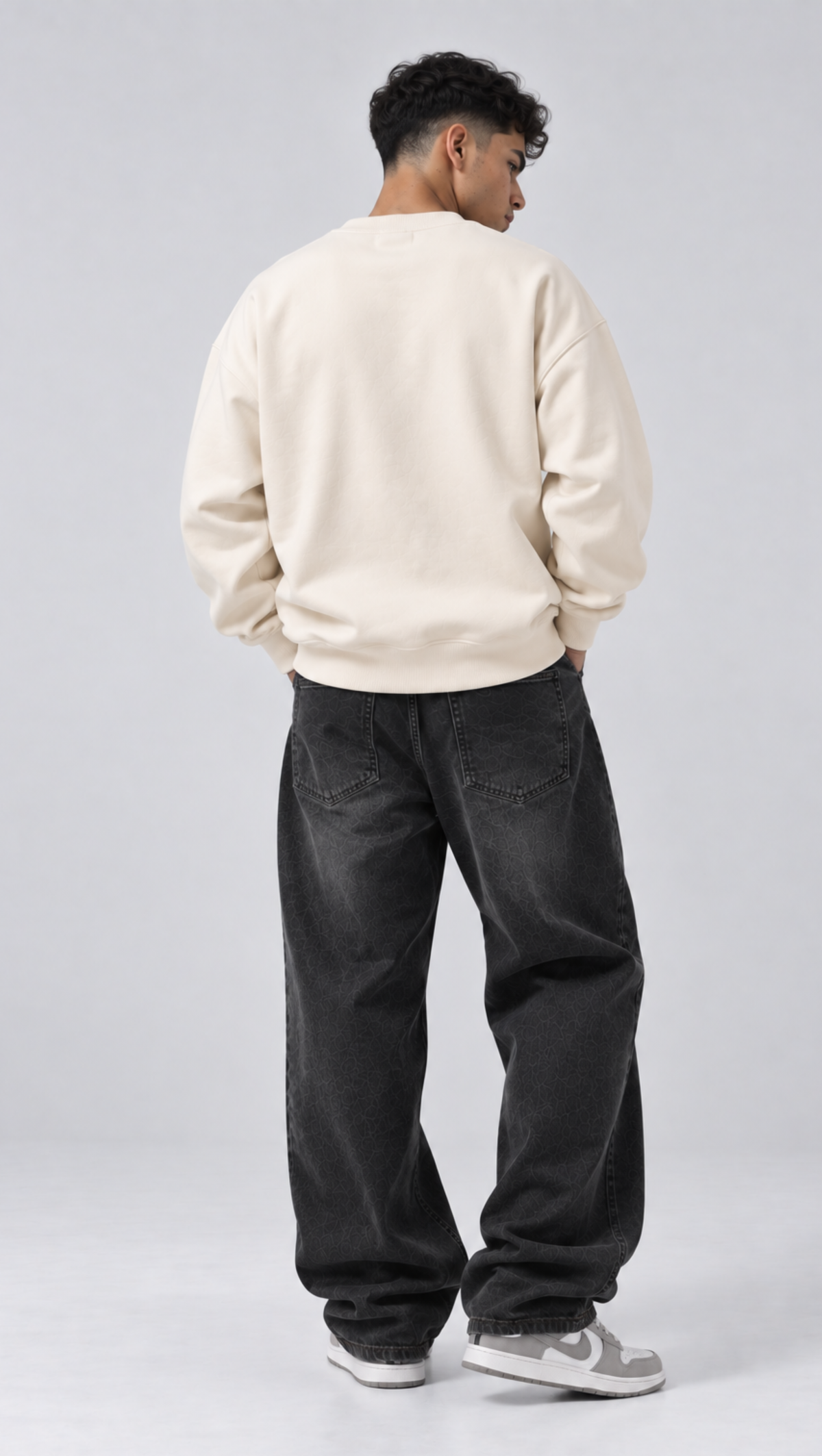 Essentials Oversized Sweatshirt Cream - Dripzy UK