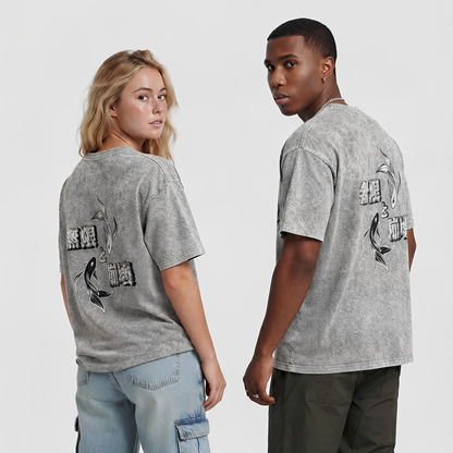 Jujutsu Kaisen Gojo Geto oversized washed tee - Dripzy Pakistan
