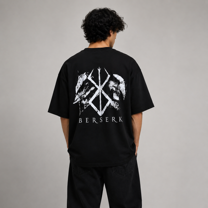 Dripzy Berserk Eclipse oversized tee in black - manga streetwear Pakistan