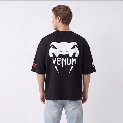 Dripzy UFC x Venum oversized tee black - MMA graphic streetwear Pakistan