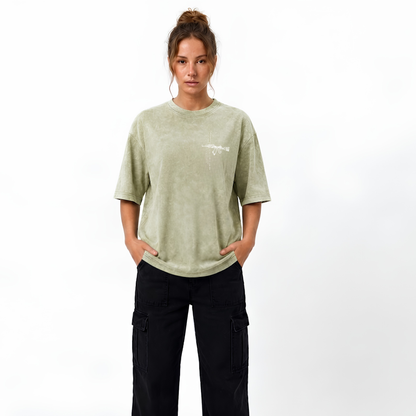 AK-47 Oversized Washed Tee Olive Green - Dripzy UK