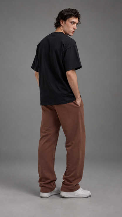 Dripzy basic oversized tee black - plain cotton streetwear t-shirt Pakistan