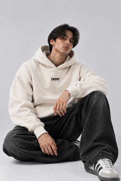 Essentials Oversized Hoodie Cream - Dripzy UK
