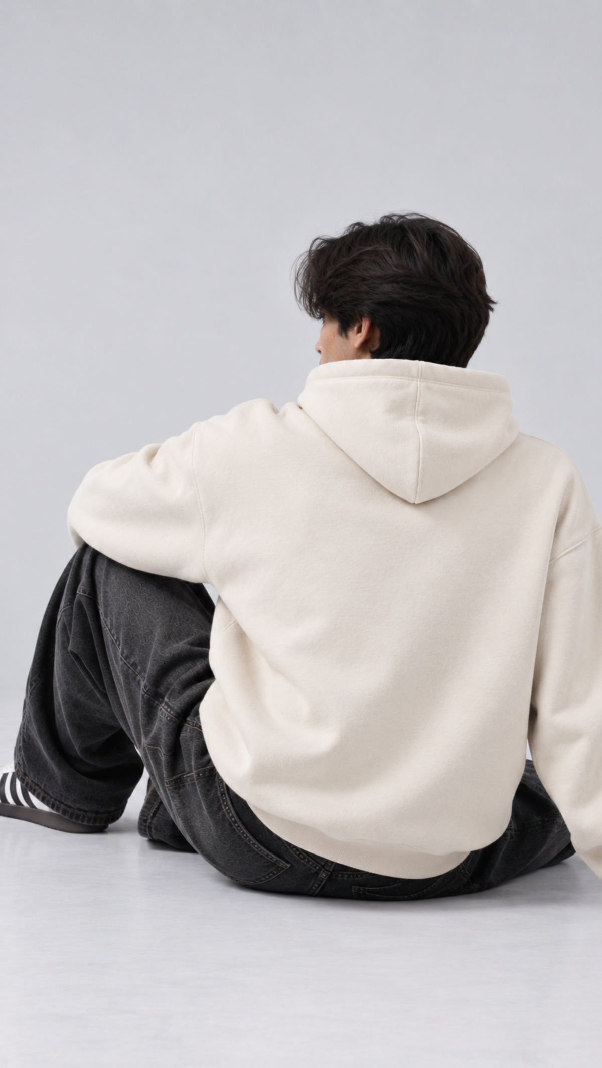 Essentials Oversized Hoodie Cream - Dripzy UK