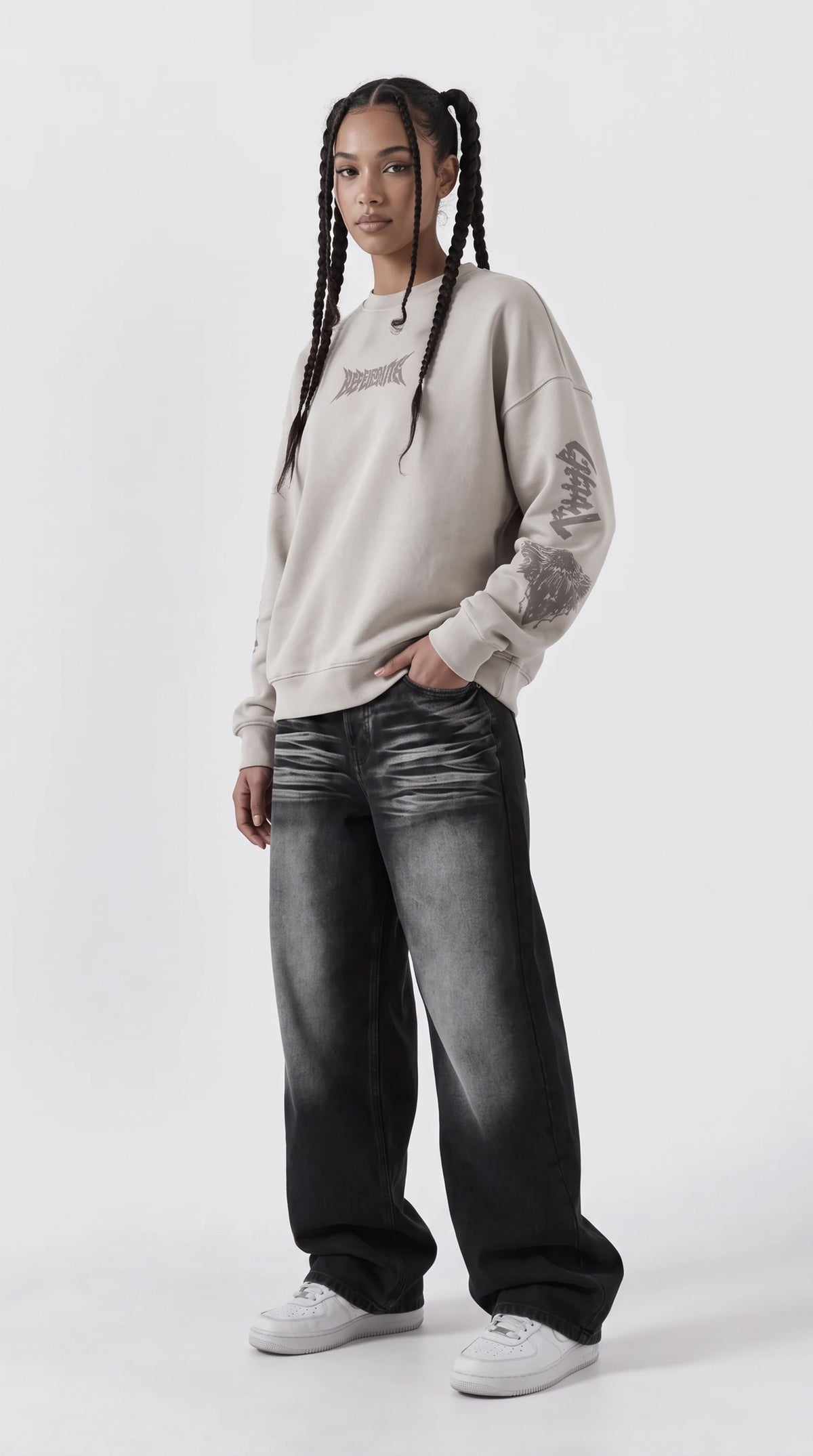 Berserk Beast of Darkness Oversized Sweatshirt – Cream