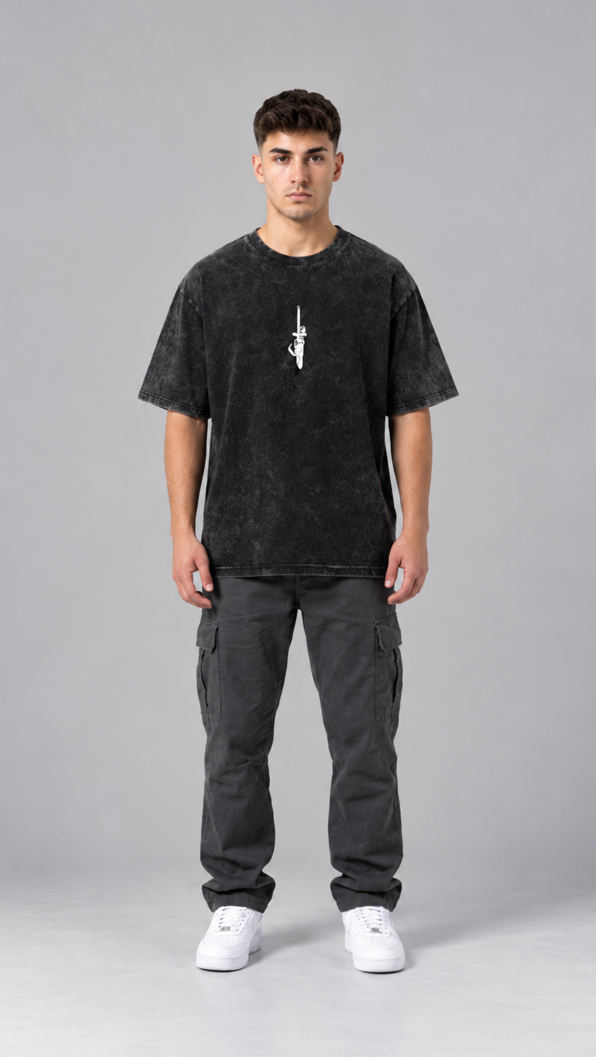 Dripzy Jujutsu Kaisen back print washed tee black - anime streetwear t-shirt Pakistan