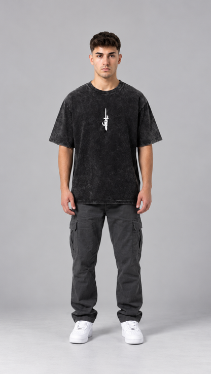Dripzy Jujutsu Kaisen back print washed tee black - anime streetwear t-shirt Pakistan