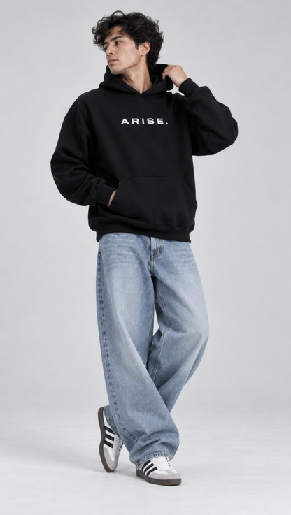 Dripzy Solo Leveling Arise oversized hoodie black - anime streetwear hoodie Pakistan