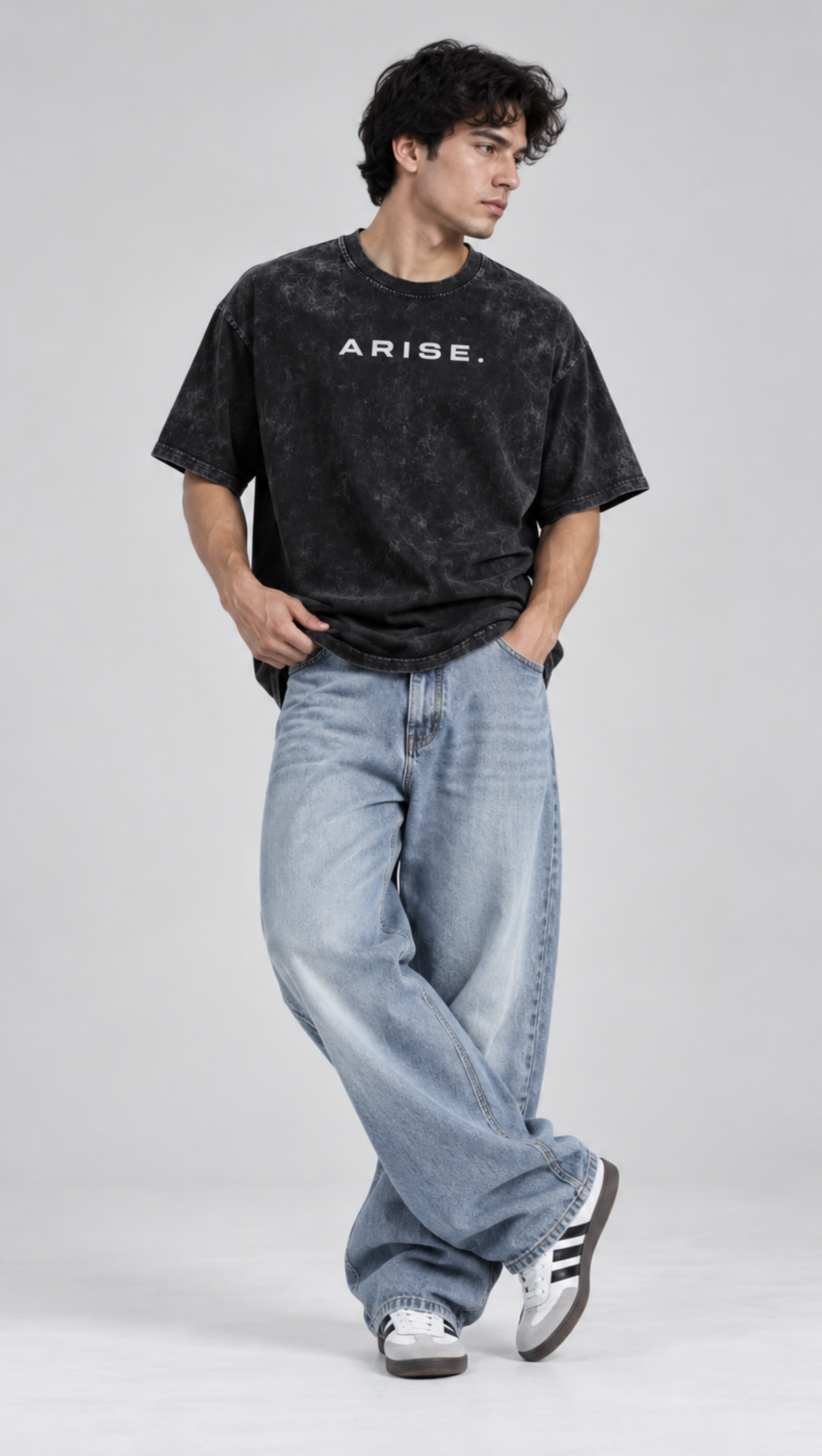 Dripzy Solo Leveling Arise oversized tee black - anime streetwear t-shirt Pakistan