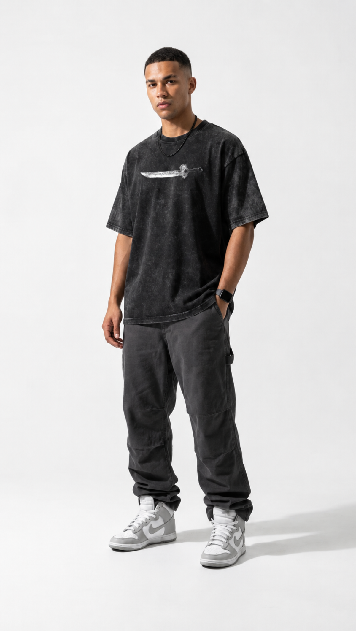 Dripzy Toji washed oversized tee black - Jujutsu Kaisen anime streetwear t-shirt Pakistan